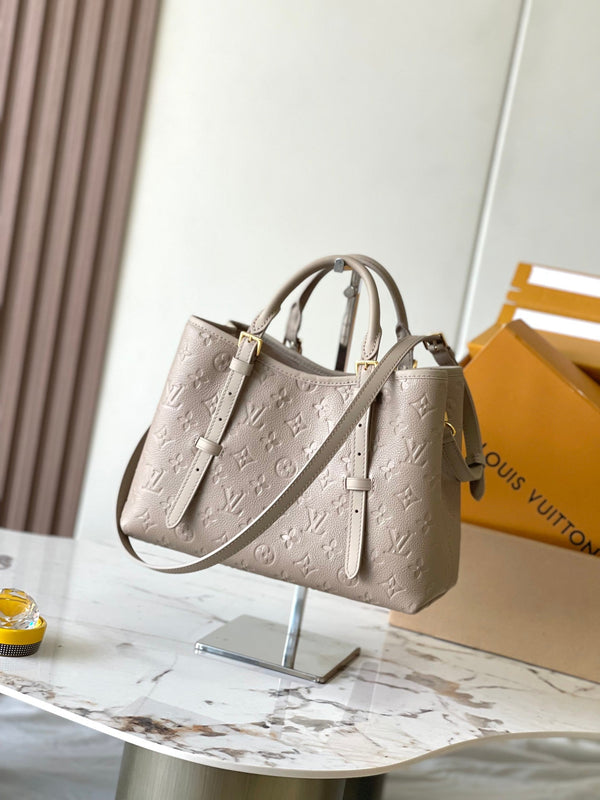 BORSA BABYLONE 31 IN PELLE EMPREINTE MONOGRAM TOURTERELLE