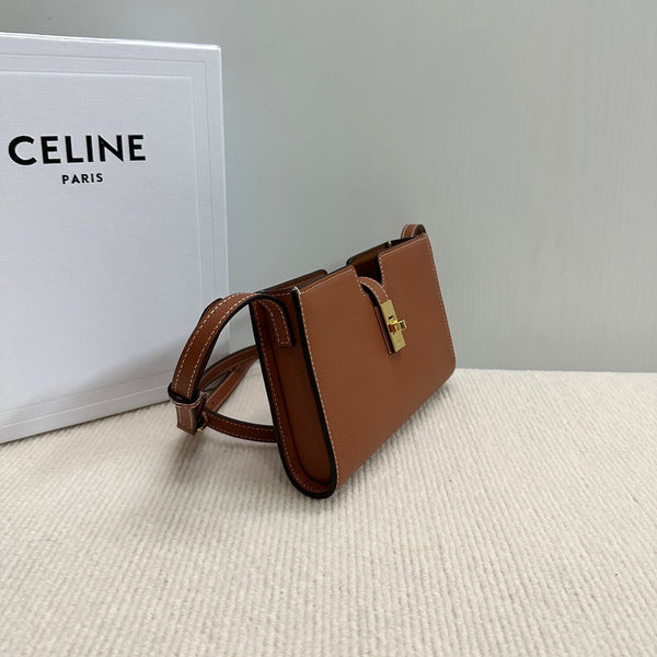 POCHETTE 16 TRACOLLA 18 IN PELLE DI VITELLO MORBIDA ARANCIONE BRONZO E FERRAMENTA ORO