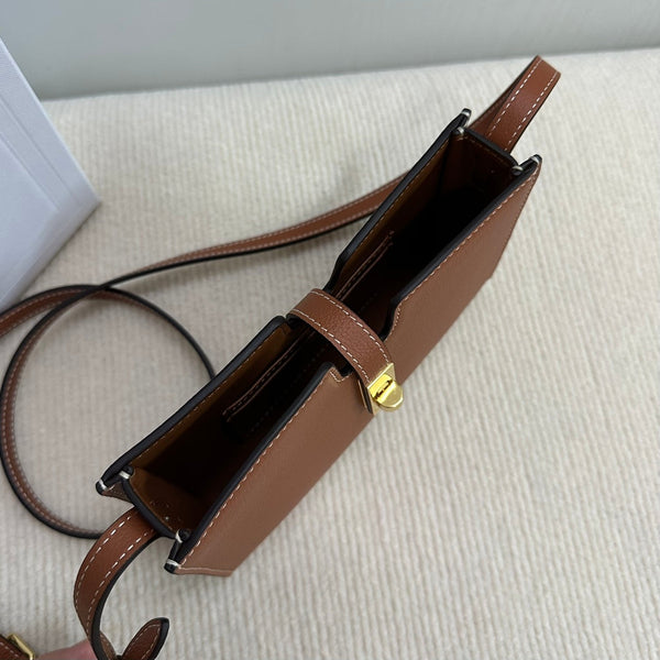 POCHETTE 16 TRACOLLA 18 IN PELLE DI VITELLO MORBIDA ARANCIONE BRONZO E FERRAMENTA ORO