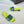 Ciabatte con tacco Dway 35 blu lime in cotone ricamato