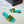 Ciabatte con tacco Dway 35 blu lime in cotone ricamato