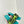 Ciabatte con tacco Dway 35 blu lime in cotone ricamato