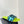 dway slide ricamato in cotone blu lime
