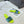 dway slide ricamato in cotone blu lime