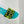 dway slide ricamato in cotone blu lime