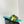 dway slide ricamato in cotone blu lime