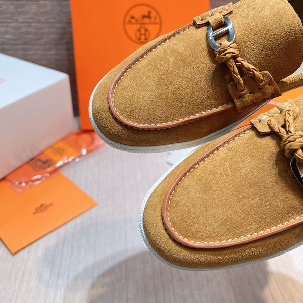 Mocassini HM Ignacio da uomo in pelle scamosciata marrone chiaro 713054