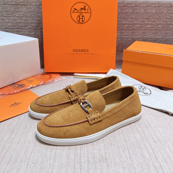 Mocassini HM Ignacio da uomo in pelle scamosciata marrone chiaro 713054