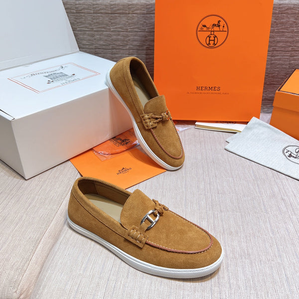 Mocassini HM Ignacio da uomo in pelle scamosciata marrone chiaro 713054