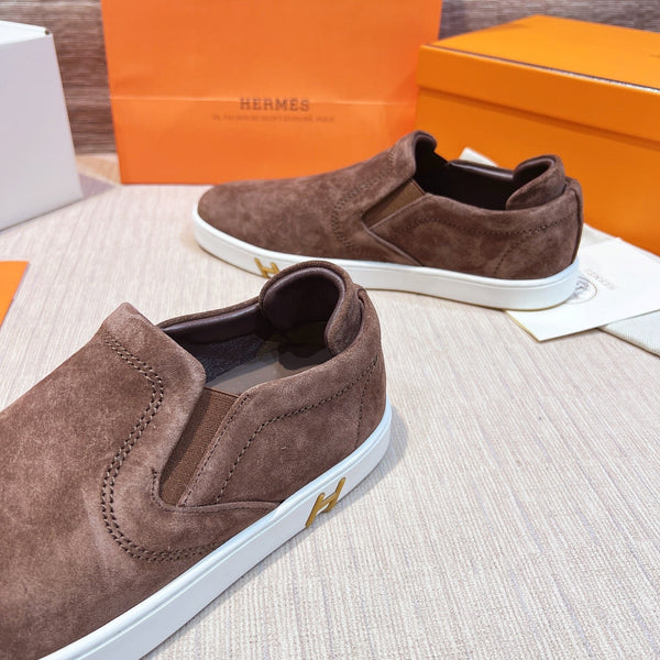 HM Men's 25 Lucky Slip-on in pelle scamosciata marrone 713103