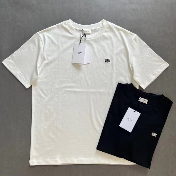 Celine PE26 T-shirt Classique Brodé Coton 350444