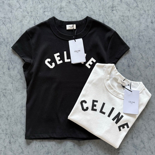 T-shirt à manches courtes coupe slim Celine PE26 Coton 350459