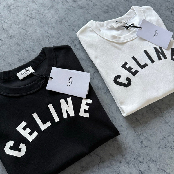 T-shirt à manches courtes coupe slim Celine PE26 Coton 350459