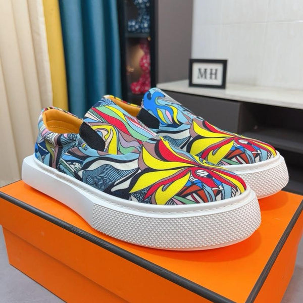 HM LANCE SLIP-ON SNEAKER MULTICOLOR DENIM