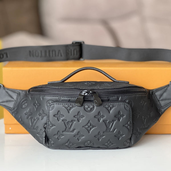 LV Rush Bumbag Black Monogram Shadow calfskin