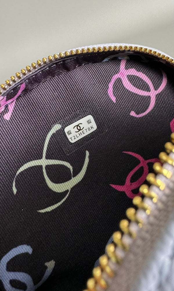 ZAINO CC MINI 18 BIANCO CAVIAR ORO CHIARO HARDWARE