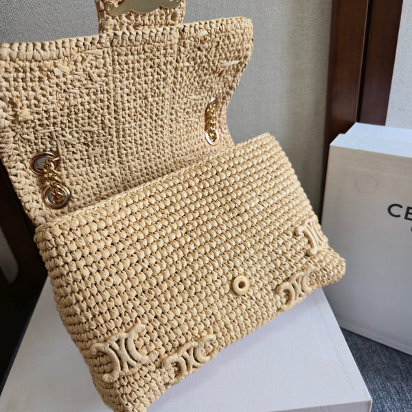 CL Medium Victoire Bag 25cm Beige Raffia 288855