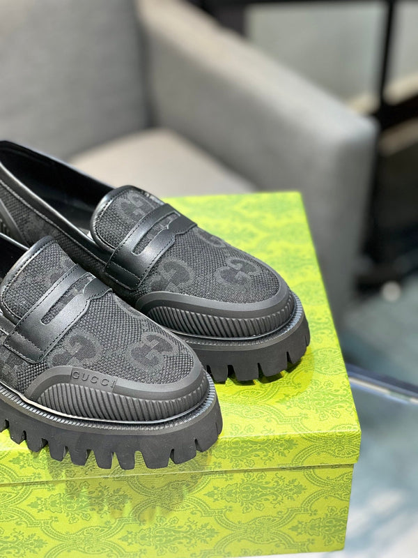 GG Men's 25 Maxi GG Loafer Black Canvas 720794