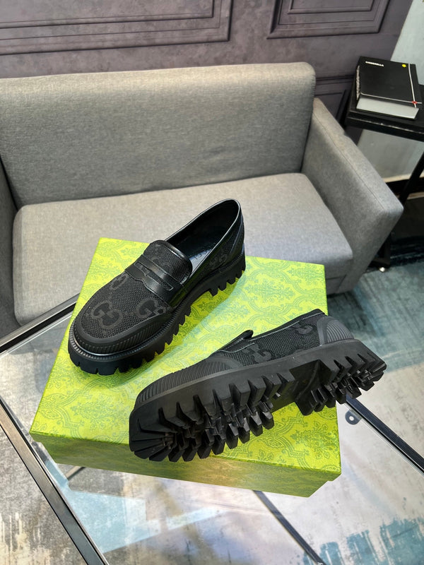 GG Men's 25 Maxi GG Loafer Black Canvas 720794