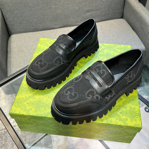 GG Men's 25 Maxi GG Loafer Black Canvas 720794