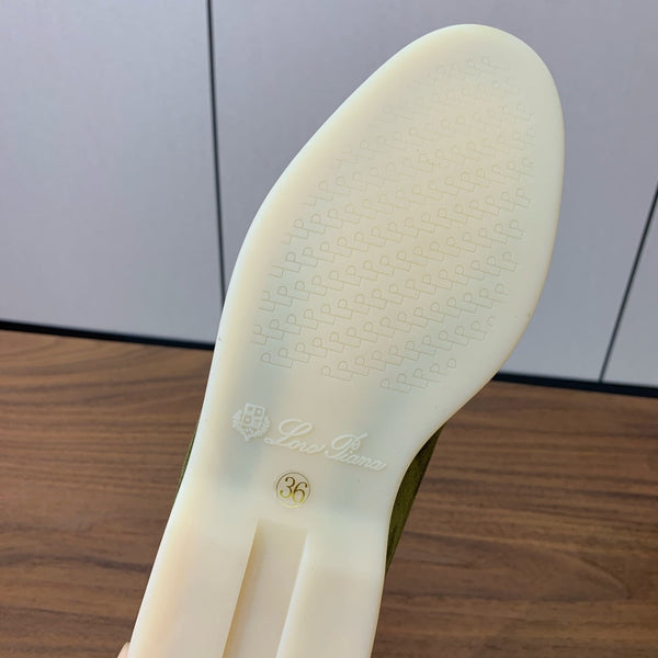 Stivali Chukka LP Open Walk in pelle scamosciata verde con pelliccia di agnello