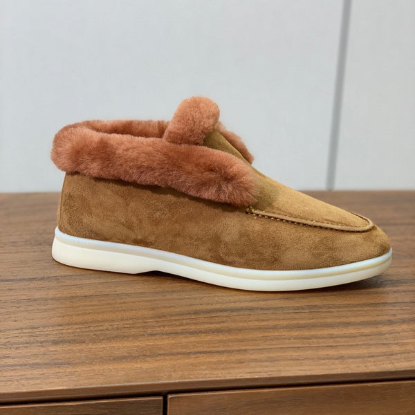 LP Open Walk Chukka Boot Marrone Pelle Scamosciata Pelliccia di Agnello