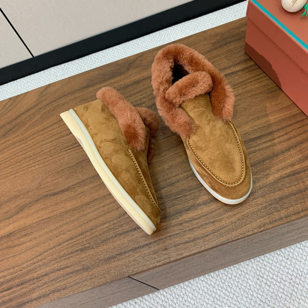 LP Open Walk Chukka Boot Marrone Pelle Scamosciata Pelliccia di Agnello
