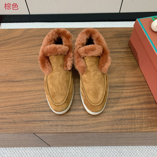 LP Open Walk Chukka Boot Marrone Pelle Scamosciata Pelliccia di Agnello