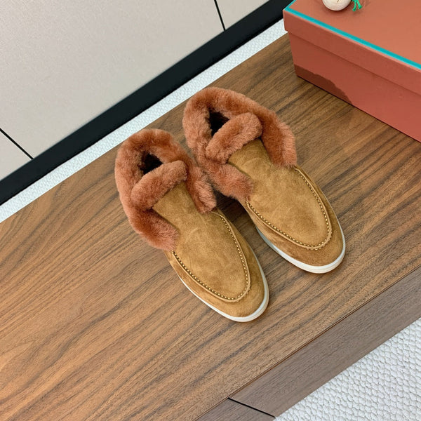LP Open Walk Chukka Boot Marrone Pelle Scamosciata Pelliccia di Agnello
