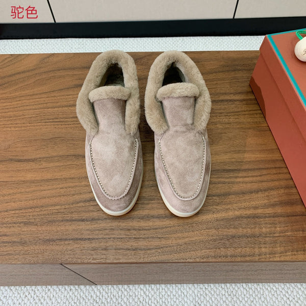 LP Open Walk Chukka Boot in pelle scamosciata grigia con pelliccia di agnello