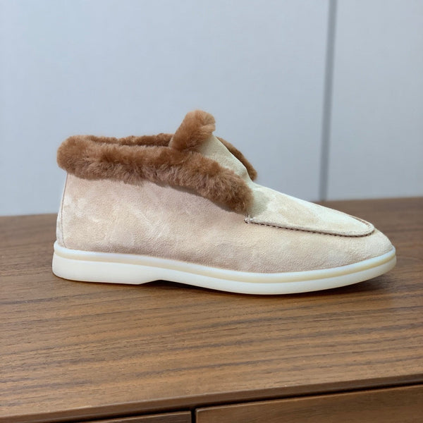 LP Open Walk Chukka Boot Beige Suede Agnello Pelliccia