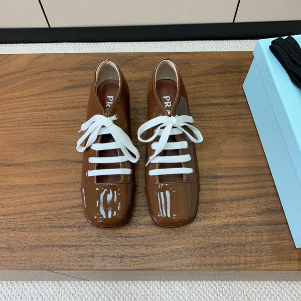 Chaussures Mary Jane Prada 25s 55 mm en cuir verni marron