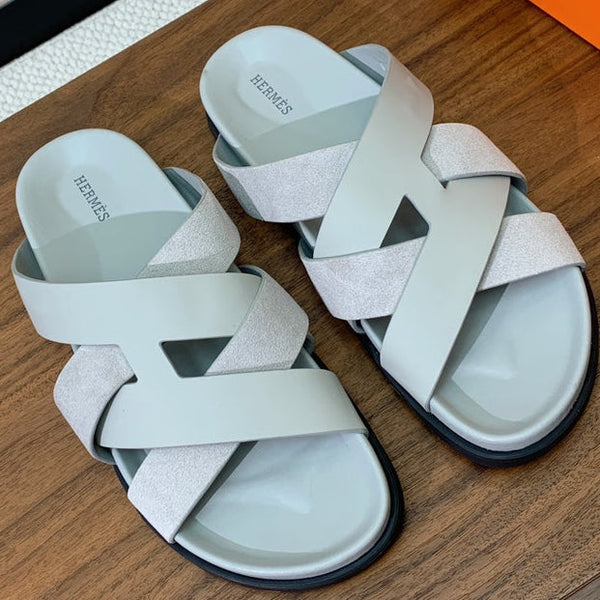 Sandalo HM Kazimir in pelle scamosciata di vitello blu baby 294038