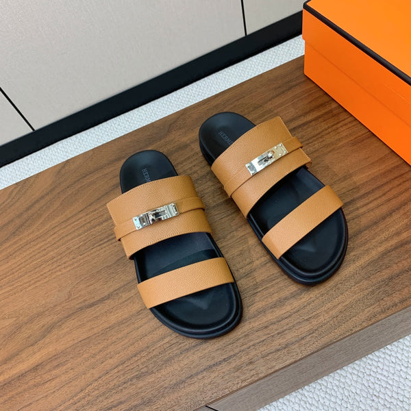 Sandalo HM Jackson in pelle di vacchetta marrone 294058