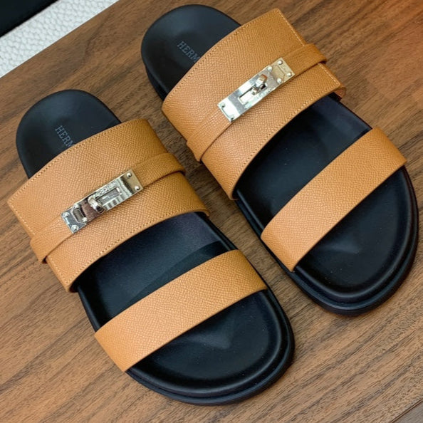 Sandalo HM Jackson in pelle di vacchetta marrone 294058