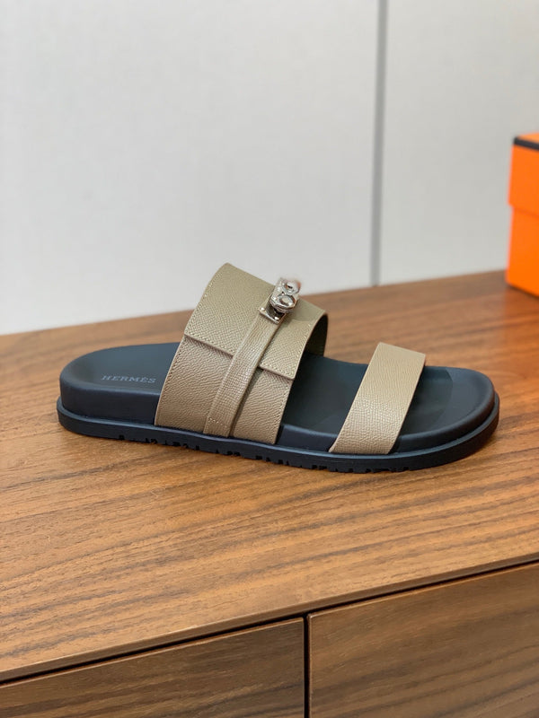 Sandalo HM Jackson Beige Nero Pelle di vacchetta 294060
