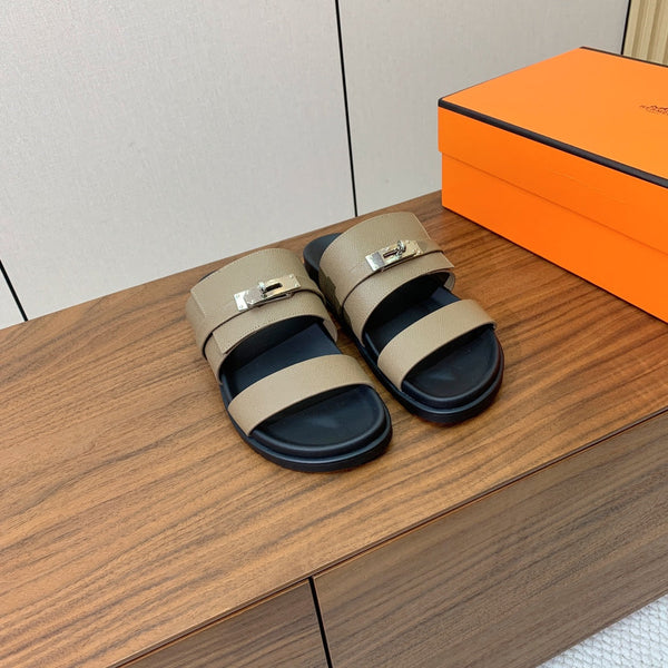 Sandalo HM Jackson Beige Nero Pelle di vacchetta 294060
