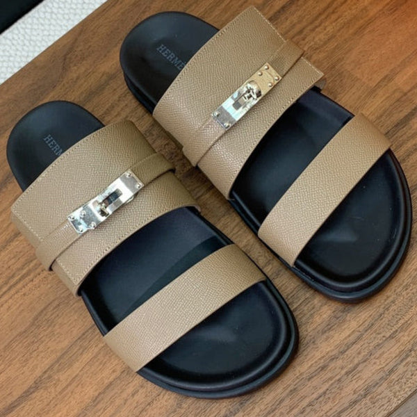 Sandalo HM Jackson Beige Nero Pelle di vacchetta 294060