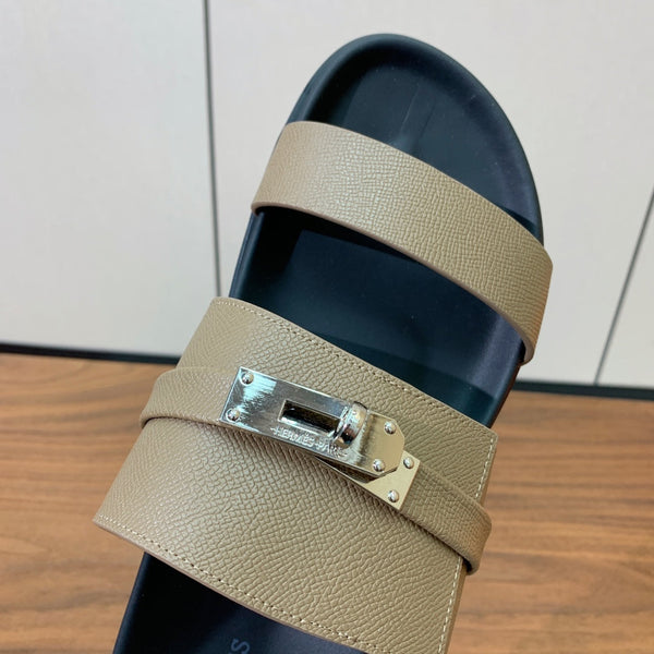 Sandalo HM Jackson Beige Nero Pelle di vacchetta 294060