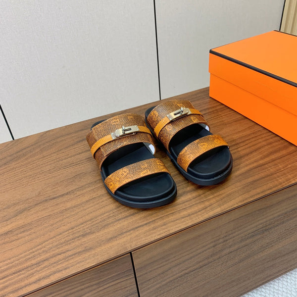 Sandalo HM Jackson in pelle di vacchetta marrone 294065