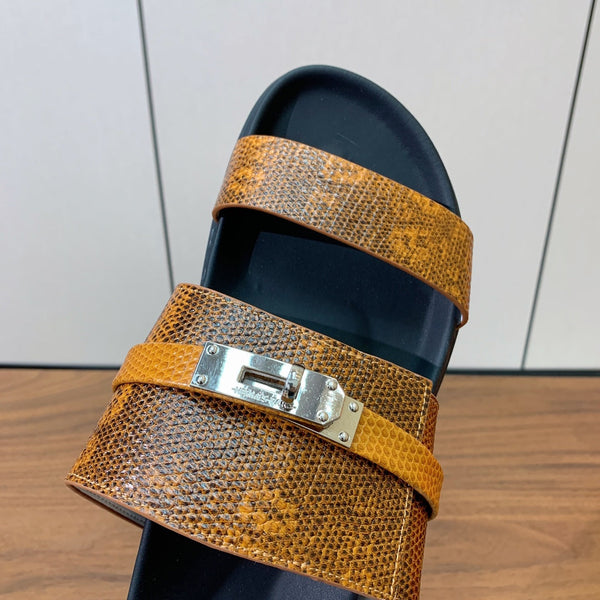 Sandalo HM Jackson in pelle di vacchetta marrone 294065