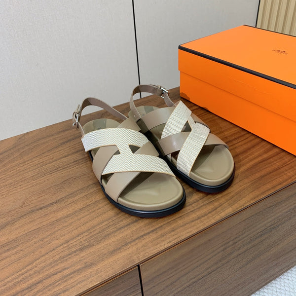 Sandali HM Heracles Etoupe Beige Frabic Calfskin 294069