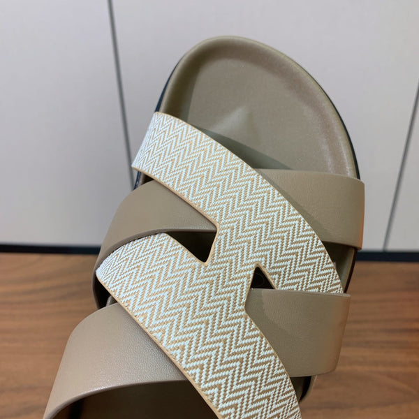 Sandali HM Heracles Etoupe Beige Frabic Calfskin 294069