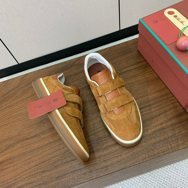 LP Kid's Tennis Walk Sneaker Camel Suede Calfskin 585746