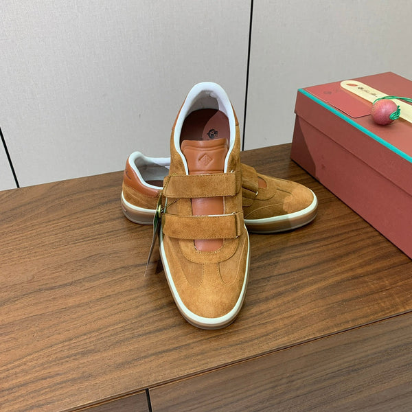 LP Kid's Tennis Walk Sneaker Camel Suede Calfskin 585746