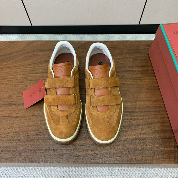 LP Kid's Tennis Walk Sneaker Camel Suede Calfskin 585746