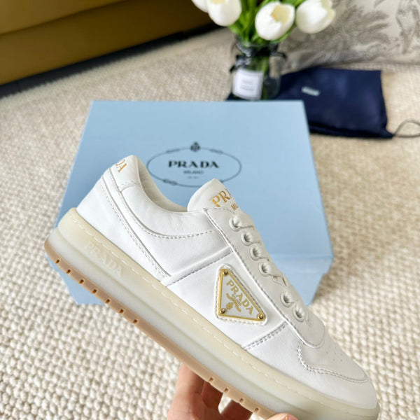 SNEAKERS PRA DOWNTOWN NAPPA IN PELLE DI VITELLO BIANCA