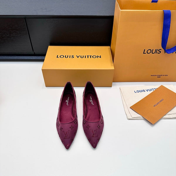 LV GALA High Heels Series Shoes Mulberry Mesh 542216