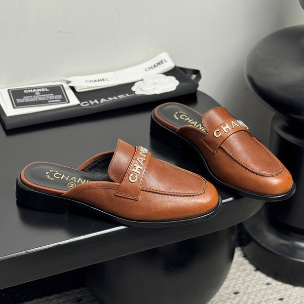 CC 25 Mules Marrone Pelle di Vacchetta 329801
