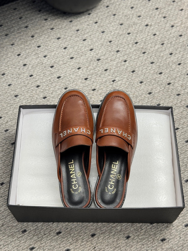 CC 25 Mules Marrone Pelle di Vacchetta 329801